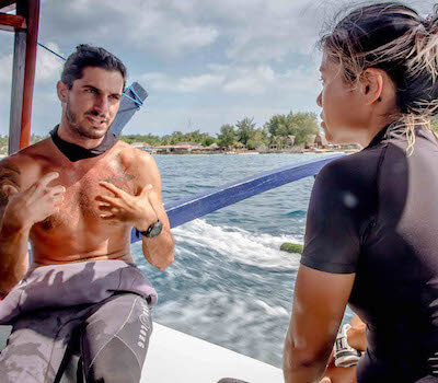 Post dive briefings are an important part of the course.